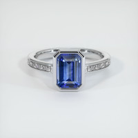 2.06 Ct. Sapphire Ring, 18K White Gold 1