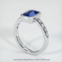 2.06 Ct. Sapphire Ring, 18K White Gold 2