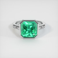 4.21 Ct. Emerald Ring, 18K White Gold 1