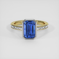2.57 Ct. Blue Sapphire Ring, 14K White & Yellow 1