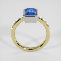 2.57 Ct. Blue Sapphire Ring, 14K White & Yellow 3