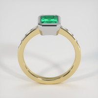 1.33 Ct. Emerald Ring, 18K White & Yellow 3