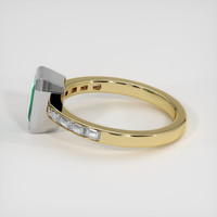 1.33 Ct. Emerald Ring, 18K White & Yellow 4