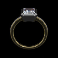 2.00 Ct. Gemstone Ring, 18K White & Yellow 3