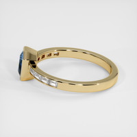 1.01 Ct. Blue Sapphire Ring, 10K Yellow Gold 4