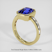 3.92 Ct. Blue Sapphire Ring, 14K Yellow Gold 2