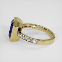 3.92 Ct. Blue Sapphire Ring, 14K Yellow Gold 4
