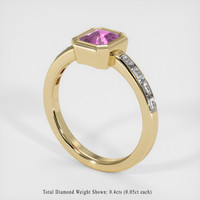 1.04 Ct. Pink Sapphire Ring, 14K Yellow Gold 2