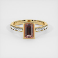 1.47 Ct. Padparadscha Sapphire Ring, 14K Yellow Gold 1