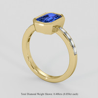 2.04 Ct. Blue Sapphire Ring, 14K Yellow Gold 2
