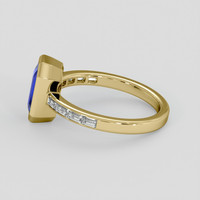 2.04 Ct. Blue Sapphire Ring, 14K Yellow Gold 4