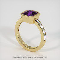2.50 Ct. Purple Sapphire Ring, 14K Yellow Gold 2
