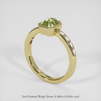 1.31 Ct. Yellowish Green Sapphire Ring, 14K Yellow Gold 2