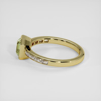 1.31 Ct. Yellowish Green Sapphire Ring, 14K Yellow Gold 4