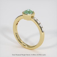 1.54 Ct. Green Sapphire Ring, 14K Yellow Gold 2