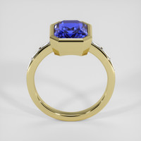 3.92 Ct. Blue Sapphire Ring, 18K Yellow Gold 3