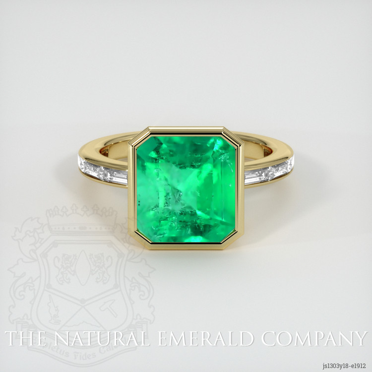 Emerald Ring 4.73 Ct. 18K Yellow Gold | The Natural Emerald Company