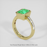 3.31 Ct. Emerald Ring, 18K Yellow Gold 2