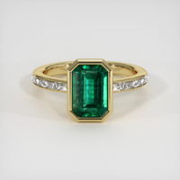 2.17 Ct. Emerald Ring, 18K Yellow Gold 1