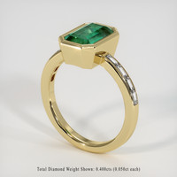 2.17 Ct. Emerald Ring, 18K Yellow Gold 2