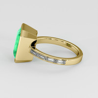 3.92 Ct. Emerald Ring, 18K Yellow Gold 4