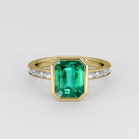 2.76 Ct. Emerald Ring, 18K Yellow Gold 1