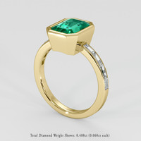 2.76 Ct. Emerald Ring, 18K Yellow Gold 2