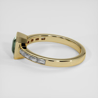 1.05 Ct. Bluish Green Sapphire Ring, 18K Yellow Gold 4