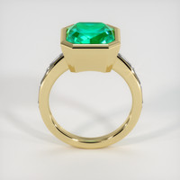 4.21 Ct. Emerald Ring, 18K Yellow Gold 3
