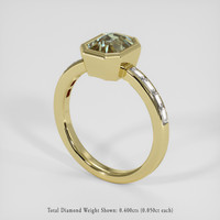 2.14 Ct. Bi Color Sapphire Ring, 18K Yellow Gold 2