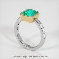 2.04 Ct. Emerald Ring, 18K Yellow & White 2