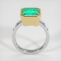 4.29 Ct. Emerald Ring, 18K Yellow & White 3