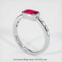 0.98 Ct. Ruby Ring, Platinum 950 2