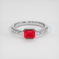 1.14 Ct. Ruby Ring, Platinum 950 1