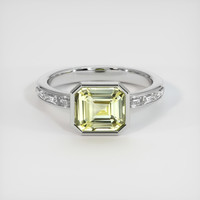 3.03 Ct. Yellow Sapphire Ring, Platinum 950 1