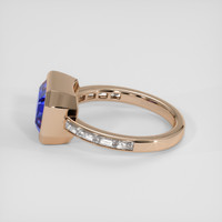 3.92 Ct. Blue Sapphire Ring, 14K Rose Gold 4