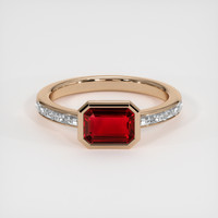 1.16 Ct. Ruby Ring, 14K Rose Gold 1