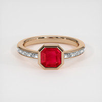 1.35 Ct. Ruby Ring, 14K Rose Gold 1