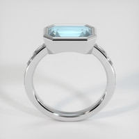 1.43 Ct. Blue Aquamarine Ring, 10K White Gold 3