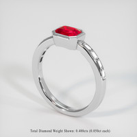 1.14 Ct. Ruby Ring, 10K White Gold 2