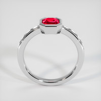 1.03 Ct. Pinkish Red Ruby Ring, 10K White Gold 3