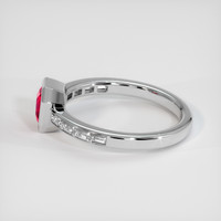 1.03 Ct. Pinkish Red Ruby Ring, 10K White Gold 4