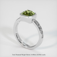 2.27 Ct. Bi Color Sapphire Ring, 14K White Gold 2