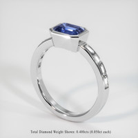 1.22 Ct. Bi Color Sapphire Ring, 14K White Gold 2