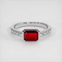 1.16 Ct. Ruby Ring, 14K White Gold 1