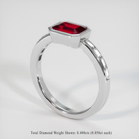 1.16 Ct. Ruby Ring, 14K White Gold 2