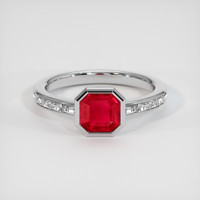 1.35 Ct. Ruby Ring, 14K White Gold 1