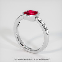 1.35 Ct. Ruby Ring, 14K White Gold 2