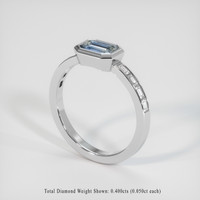 1.01 Ct. Bi Color Sapphire Ring, 14K White Gold 2