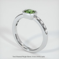 0.69 Ct. Sapphire Ring, 14K White Gold 2